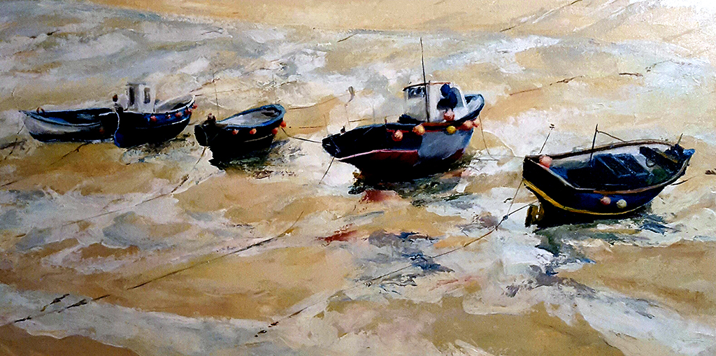 Boats at low tide